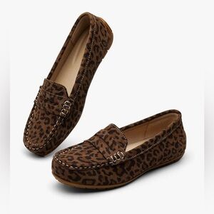 Elegant Leopard Print Women's Loafers